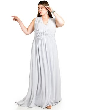 Vestido maxi de fiesta Roman Fashion escote corazón