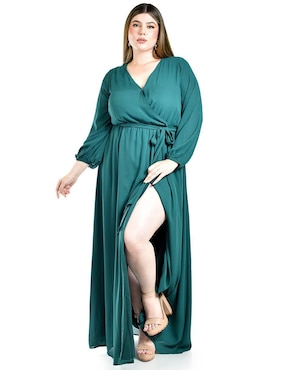 Vestido maxi de fiesta Roman Fashion escote V