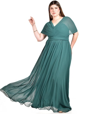 Vestido maxi de fiesta Roman Fashion escote corazón