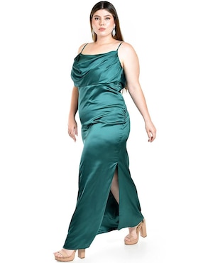 Vestido maxi de fiesta Roman Fashion escote cuadrado