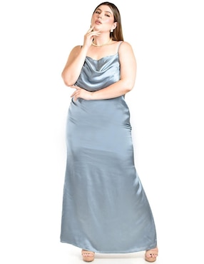 Vestido maxi de fiesta Roman Fashion escote cuadrado