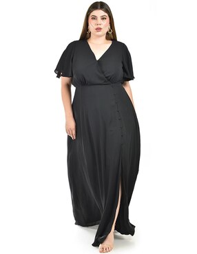 Vestido maxi de fiesta Roman Fashion escote V
