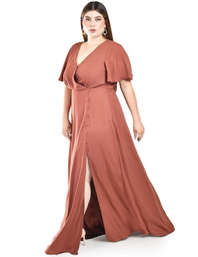 Vestido maxi de fiesta Roman Fashion escote V