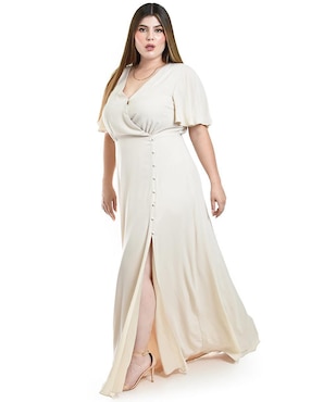 Vestido maxi de fiesta Roman Fashion escote V