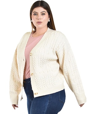 Suéter Roman Fashion cuello V para mujer