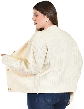 Suéter Roman Fashion cuello V para mujer