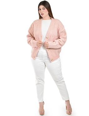 Suéter Roman Fashion cuello V para mujer