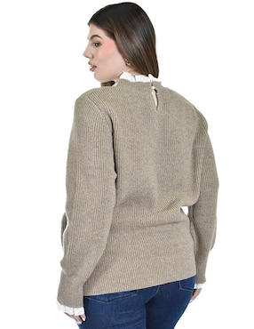 Suéter Roman Fashion cuello redondo para mujer