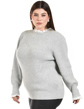 Suéter Roman Fashion cuello redondo para mujer