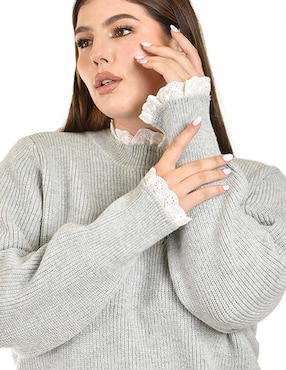 Suéter Roman Fashion cuello redondo para mujer