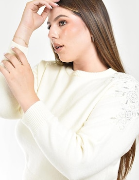 Suéter Roman Fashion cuello redondo para mujer