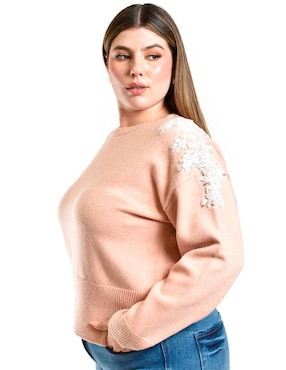 Suéter Roman Fashion cuello redondo para mujer