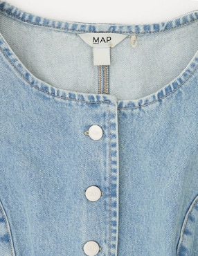 Chaleco Map de mezclilla para mujer