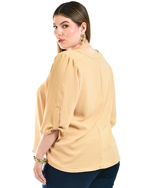 Blusa Roman Fashion manga 3/4 para mujer