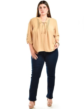 Blusa Roman Fashion manga 3/4 para mujer