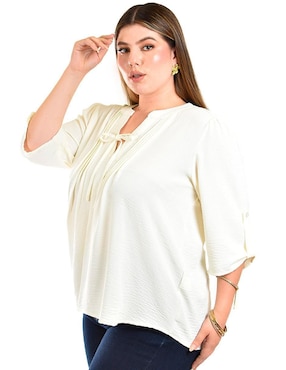 Blusa Roman Fashion manga 3/4 para mujer