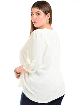 Blusa Roman Fashion manga 3/4 para mujer