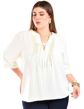 Blusa Roman Fashion manga 3/4 para mujer
