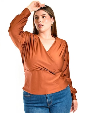 Blusa Roman Fashion manga larga para mujer