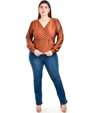 Blusa Roman Fashion manga larga para mujer