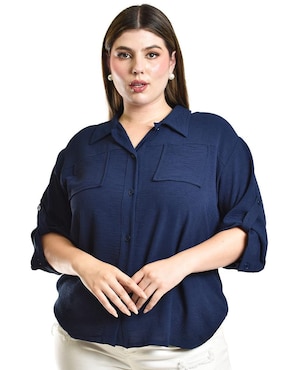 Blusa Roman Fashion manga 3/4 para mujer