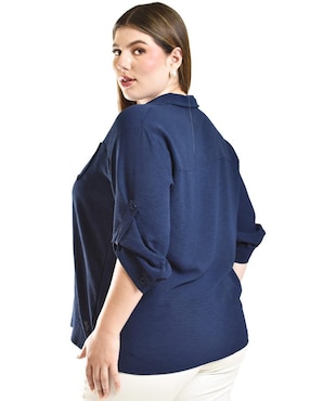 Blusa Roman Fashion manga 3/4 para mujer