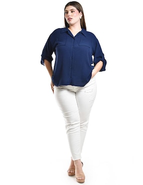 Blusa Roman Fashion manga 3/4 para mujer