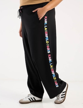 Pants straight Karl Lagerfeld Paris con agujeta para mujer