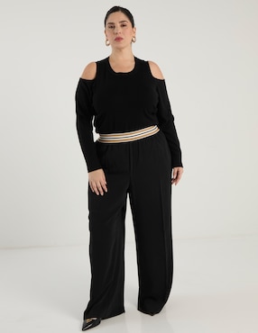Pantalón easy pant Karl Lagerfeld Paris wide leg para mujer