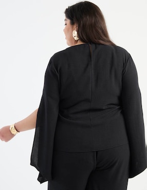 Blusa túnica Map manga larga para mujer