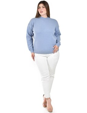 Suéter Roman Fashion cuello redondo para mujer