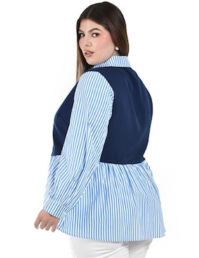 Blusa Roman Fashion manga larga para mujer