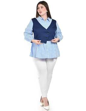 Blusa Roman Fashion manga larga para mujer