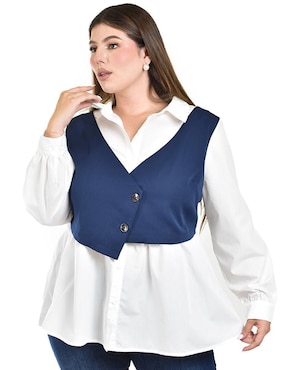 Blusa Roman Fashion manga larga para mujer