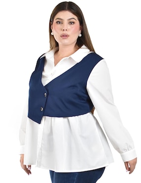 Blusa Roman Fashion manga larga para mujer