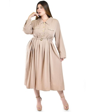 Vestido midi casual Roman fashion para mujer