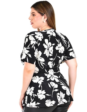 Blusa Roman Fashion manga corta para mujer