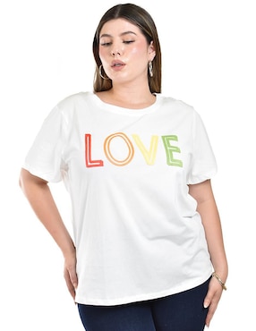 Blusa Roman Fashion manga corta para mujer