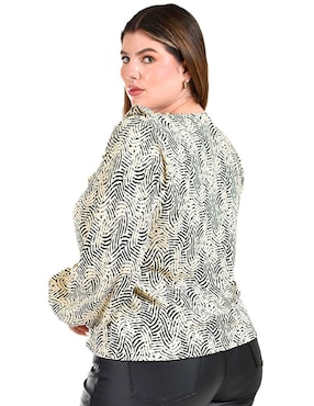 Blusa Roman Fashion manga larga para mujer