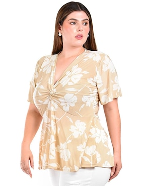 Blusa Roman Fashion manga corta para mujer