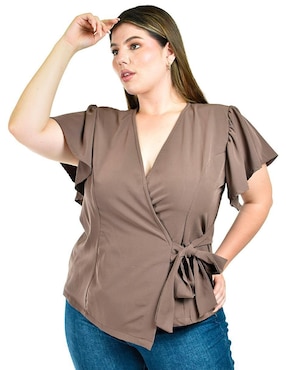 Blusa Roman Fashion manga corta para mujer