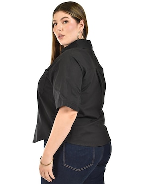 Blusa camisera Roman Fashion manga corta para mujer