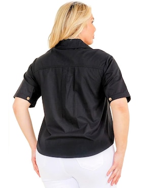 Blusa camisera Roman Fashion manga corta para mujer