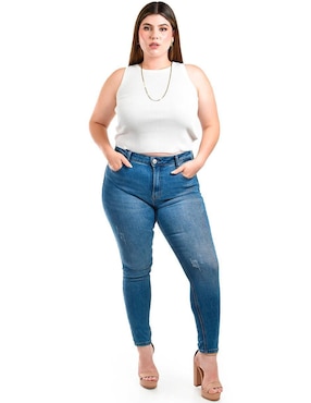 Jeans skinny Roman Fashion J-Ch-Zh-0105-Medio para mujer
