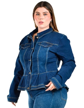 Chamarra casual Roman Fashion de mezclilla para mujer