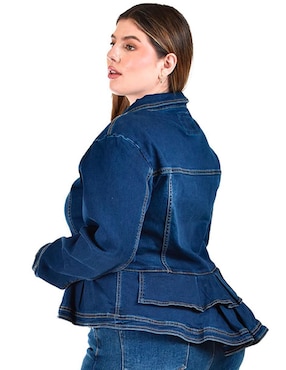 Chamarra casual Roman Fashion de mezclilla para mujer
