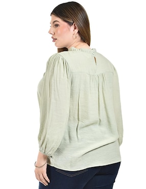 Blusa Roman Fashion manga larga para mujer