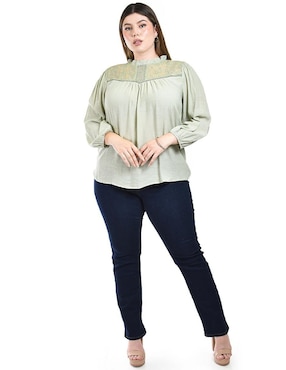 Blusa Roman Fashion manga larga para mujer