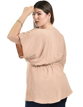 Blusa Roman Fashion manga corta para mujer