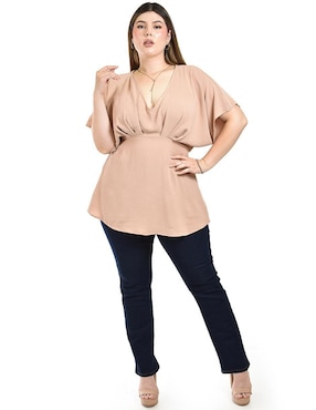 Blusa Roman Fashion manga corta para mujer